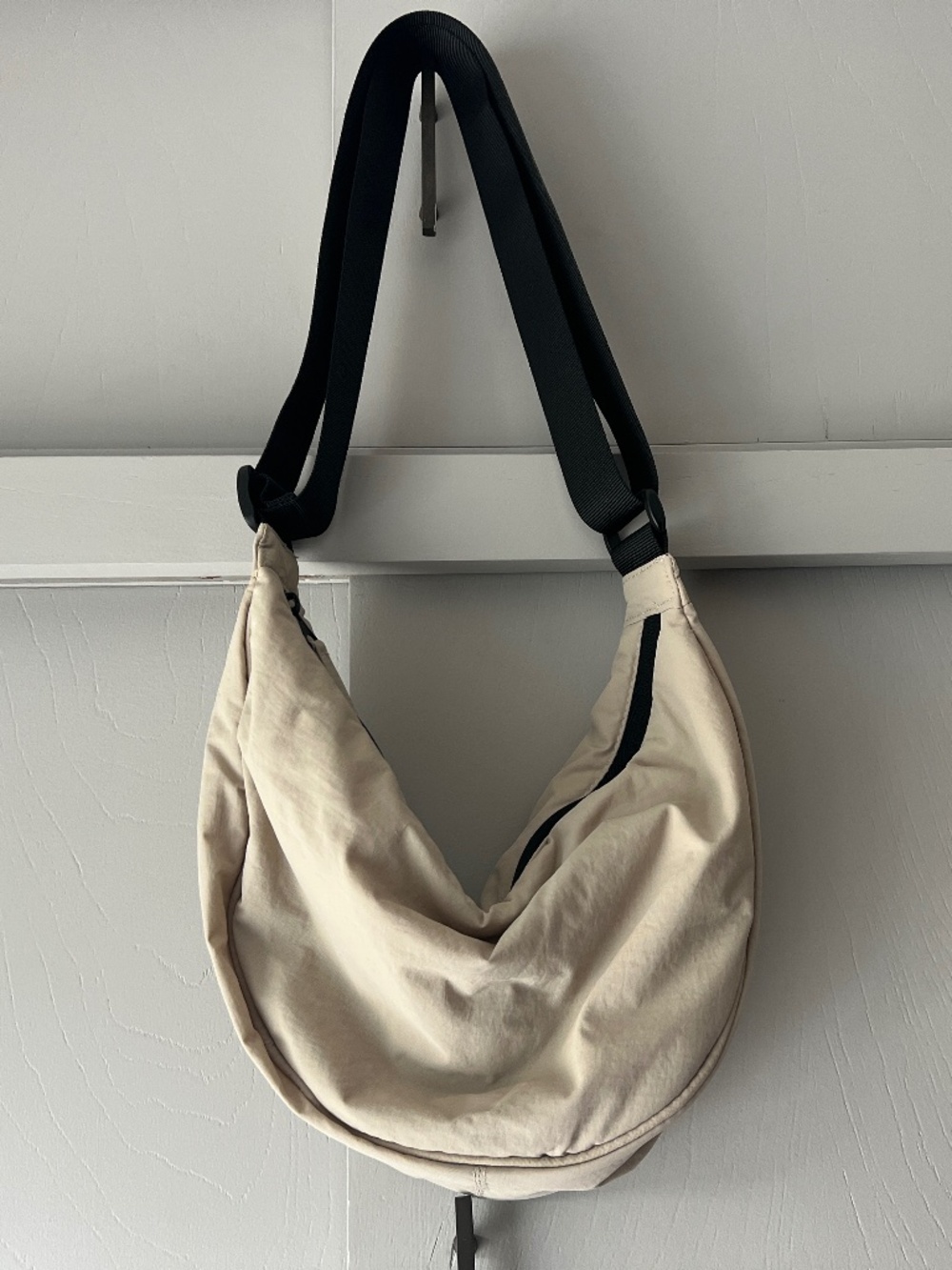 New H&M Beige Crescent Hobo Sling Crossbody Shoulder Bag